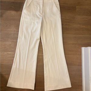 Club Monaco Cream Wide-Leg Pants High-Waisted